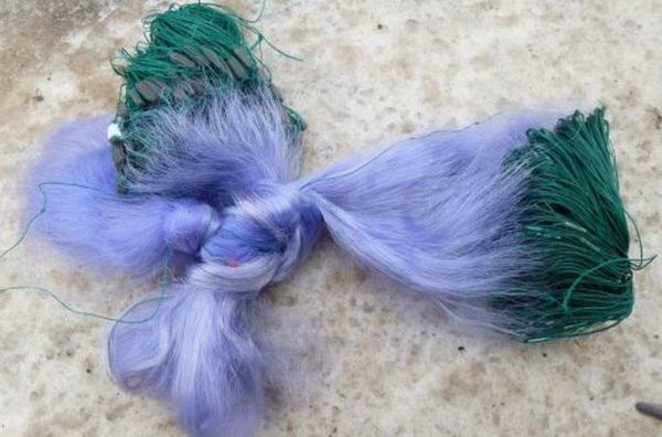 Сеть рыболовная трехстенная усиленная - Плетеный пореж - Вшитый груз - Ячейка 60 мм - 5х100 м