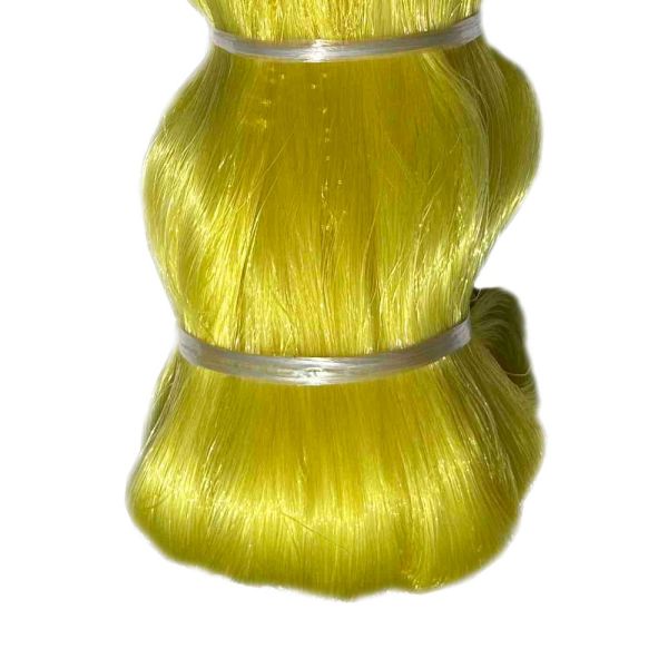 Сетеполотно поріжне Platinum Corona - Рибальська лялька -Жилка  Ø0,40 мм - Жовтий - Висота 75 вічок - Довжина 150 м