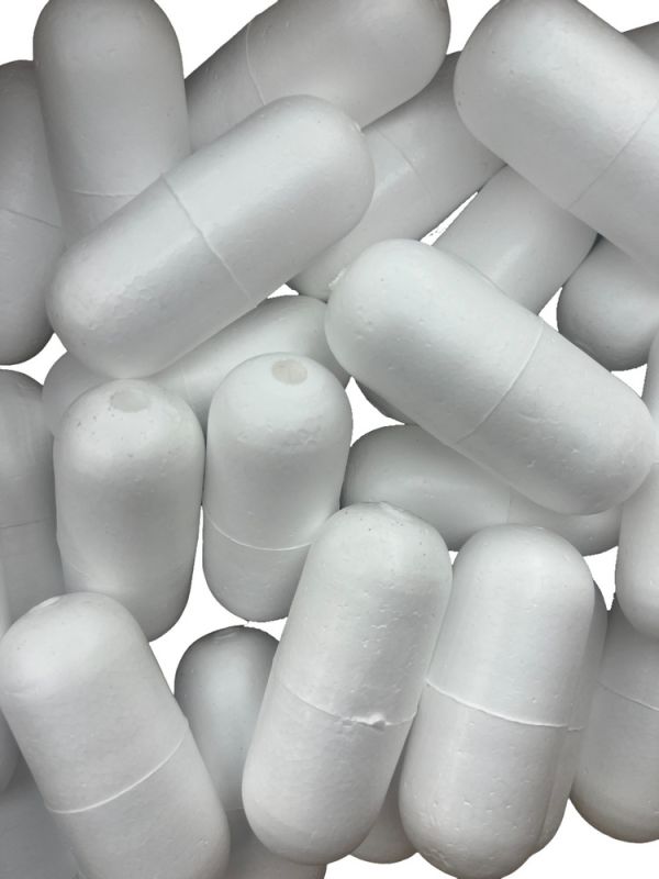 Поплавок для сіток №12 - Ø36 мм - L 84 мм - Отвір Ø8 мм - Білий