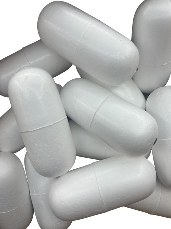 Поплавок для рибальських сіток №13 - Ø45 мм - L 110 мм - Отвір Ø10 мм - Білий