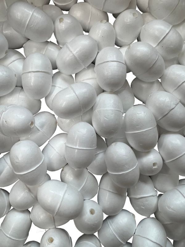 Поплавок для рибальських сіток №3 - Ø18 мм - L 28 мм - Отвір Ø3 мм - Білий