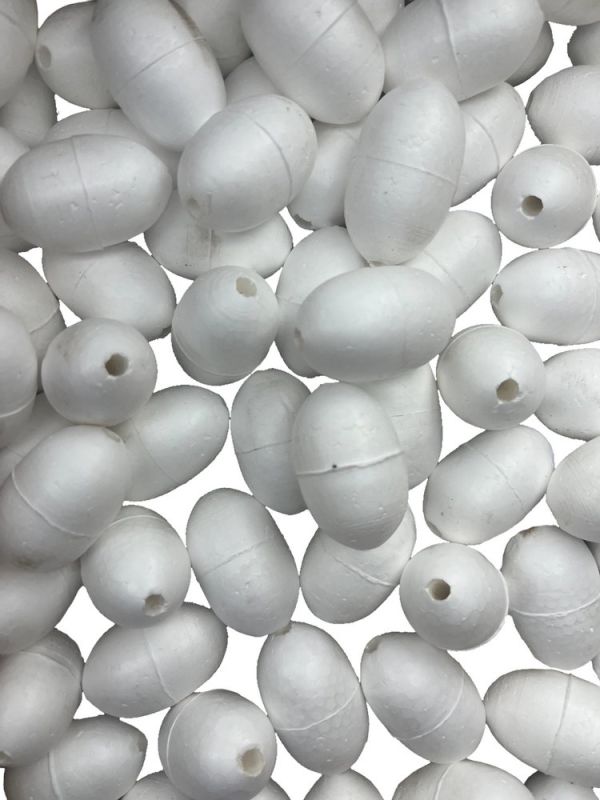 Поплавок для рибальських сіток №5 - Ø26 мм - L 42 мм - Отвір Ø5 мм - Білий