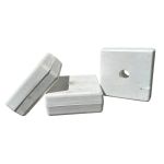 Сетевой поплавок №19 - Квадратный (115х115 мм) - Высота 50 мм - Отверстие Ø22 мм - Белый - 1 шт.