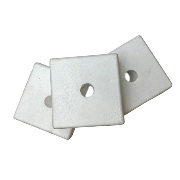 Поплавок для рибальських сіток №19 - Квадратний (115х115 мм) - Висота 50 мм - Отвір Ø22 мм - Білий - 1 шт.