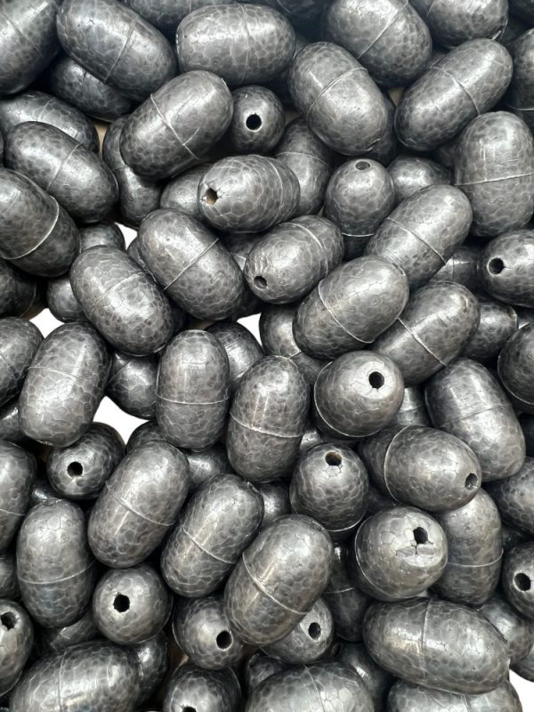 Сетевой поплавок №3-1К - Ø20 мм - L 34 мм - Отверстие Ø4 мм - Чёрный крашеный