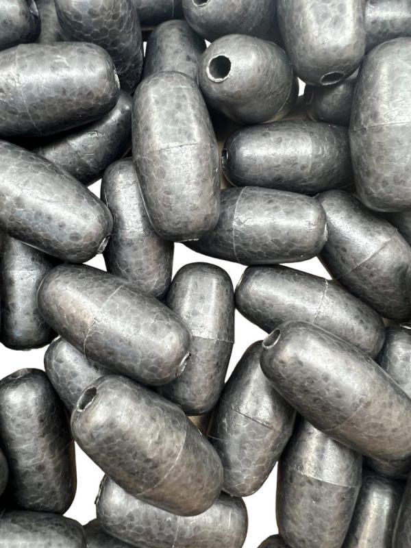 Поплавок для рибальських сіток №4-1К - Ø21 мм - L 42 мм - Отвір Ø5 мм - Чорний фарбований