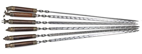 Шампура подарункові "Звірі" - Кизляр - 6 штук