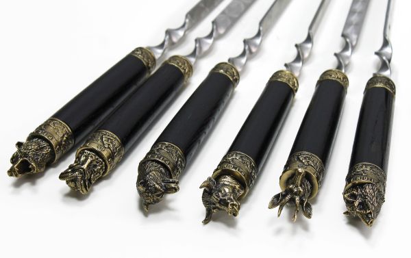 Шампура "Звірі" - Подарункові - В чохлі - Кизляр