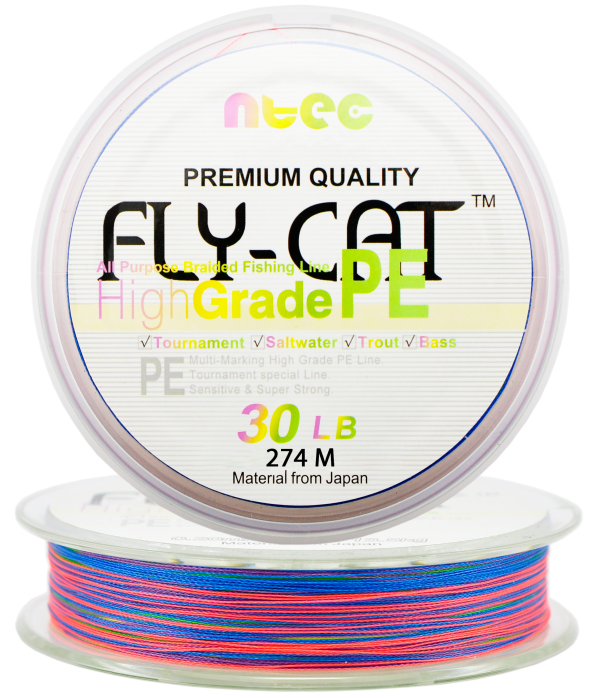 Шнур NTEC Fly Cat - Multicolor - 274 метра
