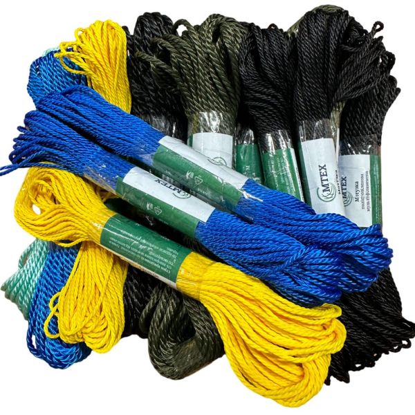 Шнур полипропиленовый (крученый) мультифиламентный - Чёрный - 20 м