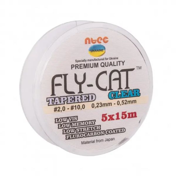 Шок лидер Ntec FlyCat Clear - 75 метров (5x15)