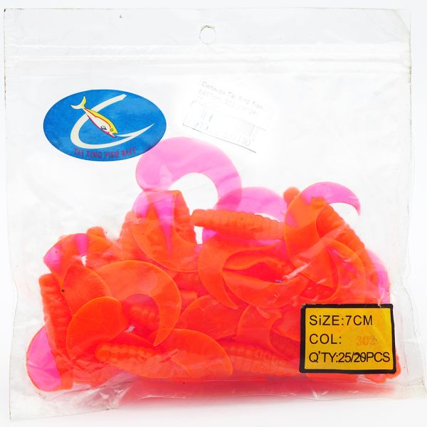 Силікон Tai Xing Fish bait - 7 см - 302 (orange) - 25 шт/уп