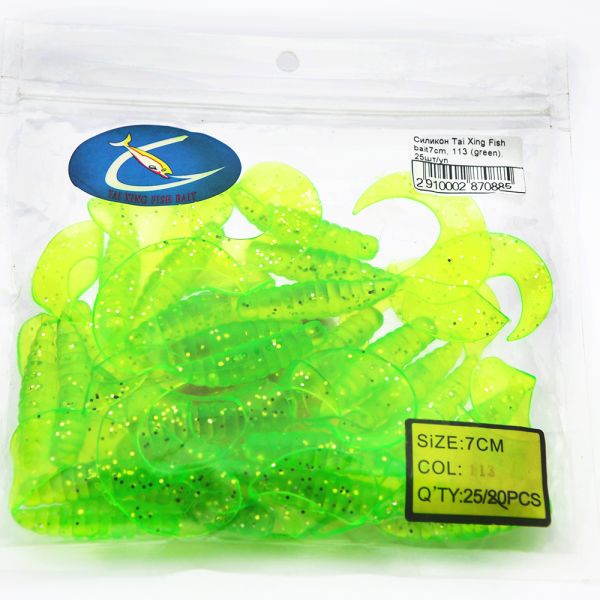 Силікон Tai Xing Fish bait - 7 см - 113 (green) - 25 шт/уп