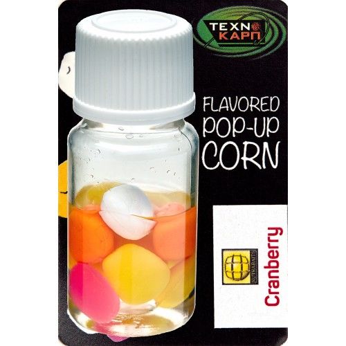 Силіконова кукурудза - Технокарп - Pop-up Texnocorn Mix - 10 мм - Cranberry-Nutrabaits (Журавлина) - 10 шт/уп