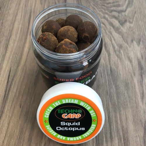 Бойлы Технокарп насадочные в оболочке Skinned HookBaits - 18 мм - 170 г - Squid