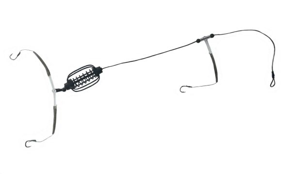 Готовая снасть Спутник Карп-Карась - 3 крючка - С отводом и коромыслом - Крашеная - Кормушка Арбуз №4