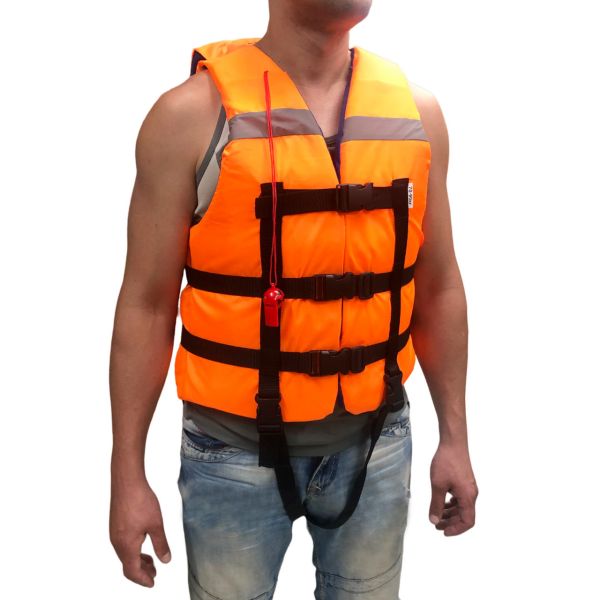 Рятувальний жилет з коміром Anvi - Болонья тканина - Помаранчевий/Синій