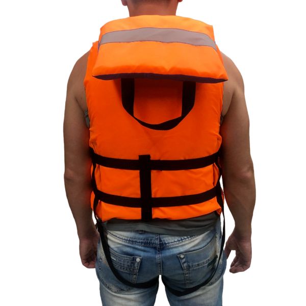 Рятувальний жилет з коміром Anvi - Болонья тканина - Помаранчевий/Синій