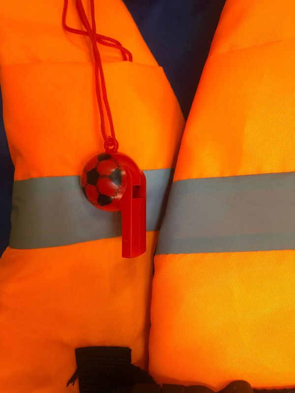 Рятувальний жилет з коміром Anvi - Болонья тканина - Помаранчевий/Синій