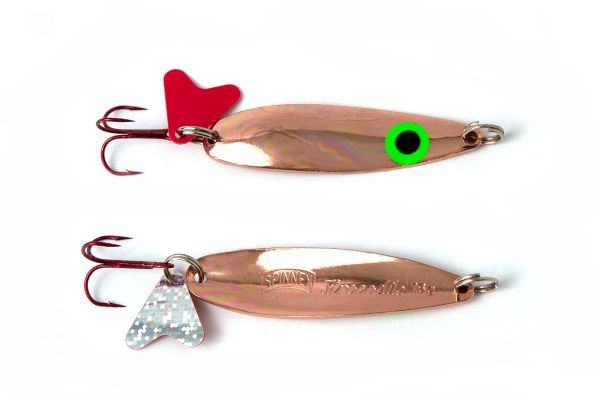 Блешня Spinnex Krocodile - 16 г - Що коливаються - Очі зелені - Мідь