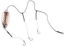 Готовая снасть Спутник Карп-Карась - 2 крючка - Некрашеная - Кормушка арбуз №2