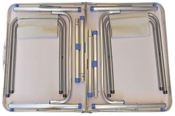 Стіл + 2 стільці - 60x90 - Коричневий (туристичний для кемпінгу і пікніка)