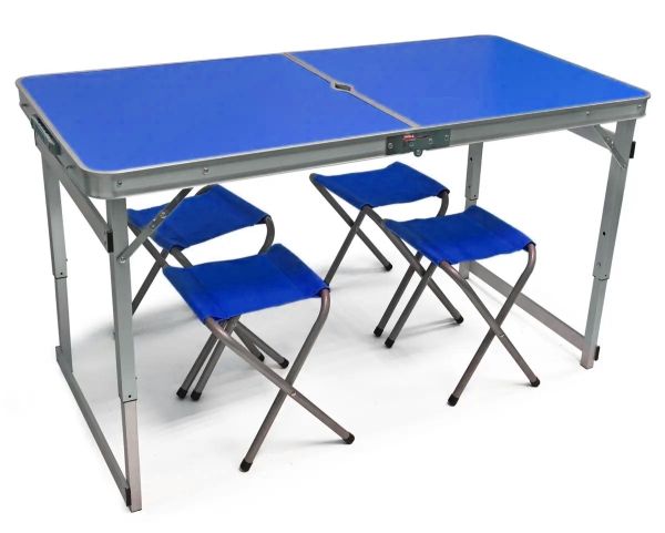Стол усиленный + 4 стула - Megastrike - Синий