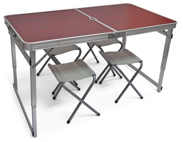 Стіл посилений + 4 стільця Китай - Коричневий