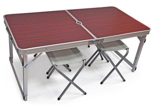 Стіл посилений + 4 стільця Китай - Коричневий