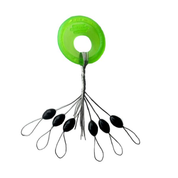 Стопори для бойлів - Китай - Розмір 6 - Гумові - Чорний - Планшет - 50 шт.