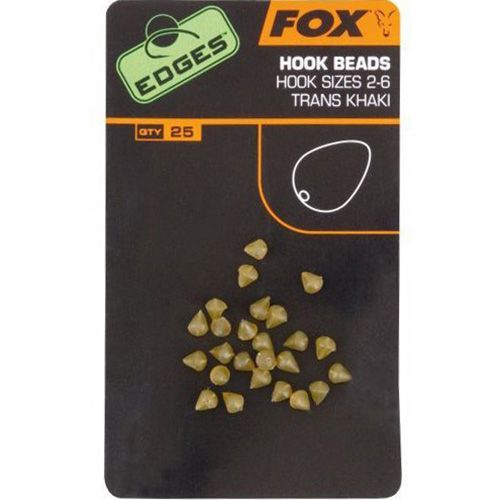Стопори для гачків Fox EDGES Hook Bead - Пластик - Хакі - 25 шт/уп