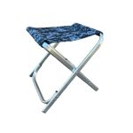 Стул без спинки - Богатырь - 44x41x41 см - Алюминий - Синий пиксель