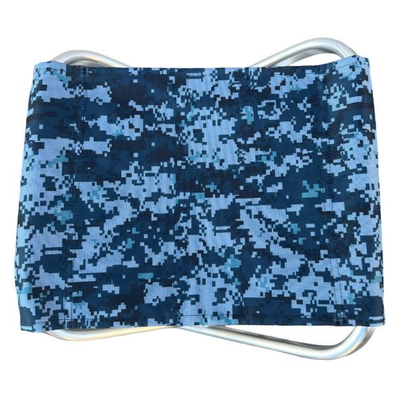 Стілець без спинки - Богатир - 44x41x41 см - Алюміній - Синій піксель