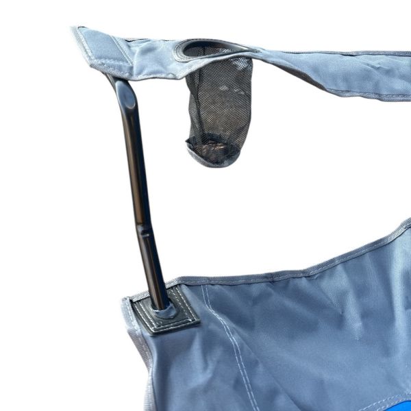 Стілець зі спинкою та підлокітниками Megastrike "Зонт" - SH9-3-32 - Синьо-сірий - 55х53х98 см