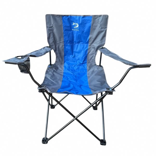 Стілець зі спинкою та підлокітниками Megastrike "Зонт" - SH9-3-32 - Синьо-сірий - 55х53х98 см