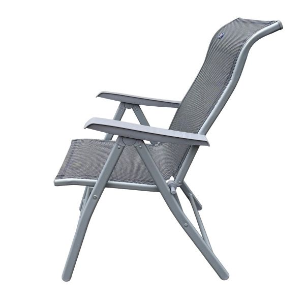 Стілець розкладний HX-12B - Сіро/Чорний