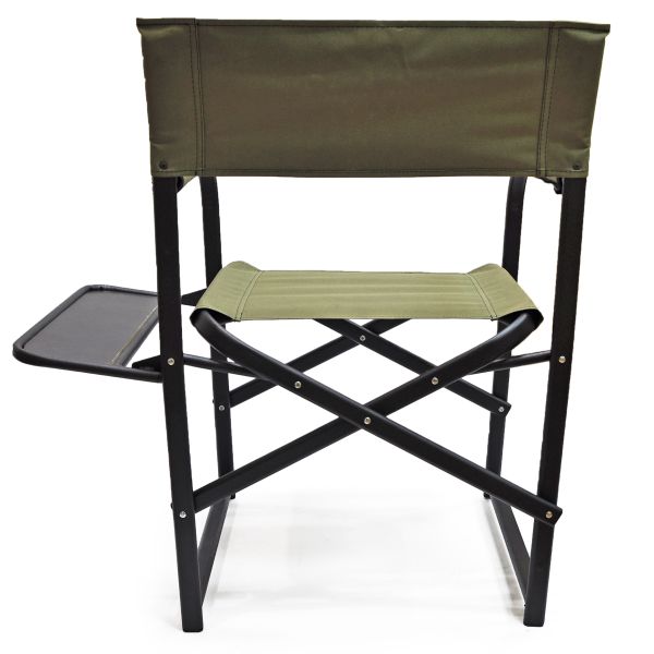 Кресло раскладное Ралф "Режиссер" Гигант с полкой дерево - Хаки