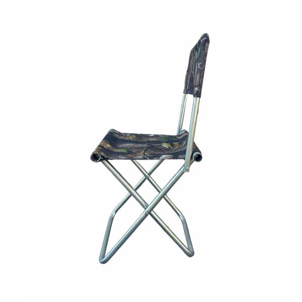 Стілець Харків зі спинкою - 40/70x27x26 см - Сталева труба - Камуфляж