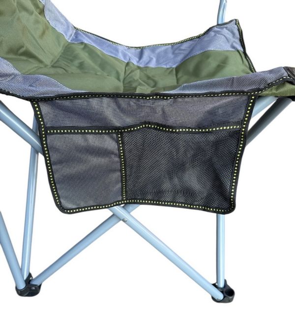 Стілець посилений зі спинкою та підлокітниками Megastrike "Зонт" - SH9-3-34 - Зелено-сірий - 60х55х98 см