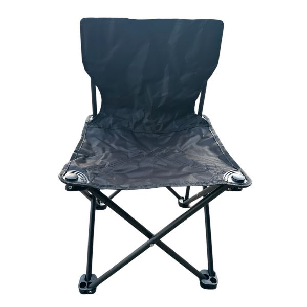 Стул "Зонт" туристический со спинкой и боковым карманом Megastrike - SH9-3-16 - 35x35x55 см - Чёрный