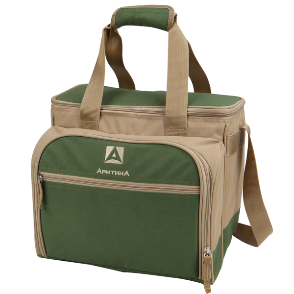 Сумка-холодильник з набором посуду Арктика - На 3 персони - Зелений - 13,5 л