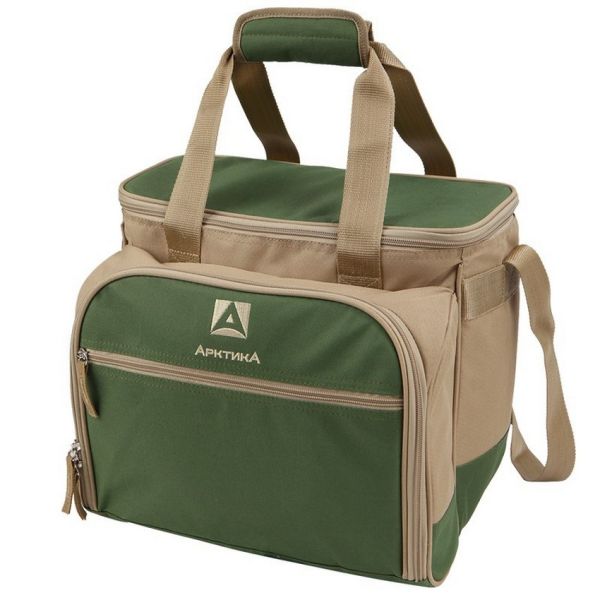 Сумка-холодильник с набором посуды Арктика - 4 персоны - Зеленый - 14 л