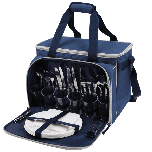 Сумка-холодильник з набором посуду Арктика – 6 персон – Синій – 22 л