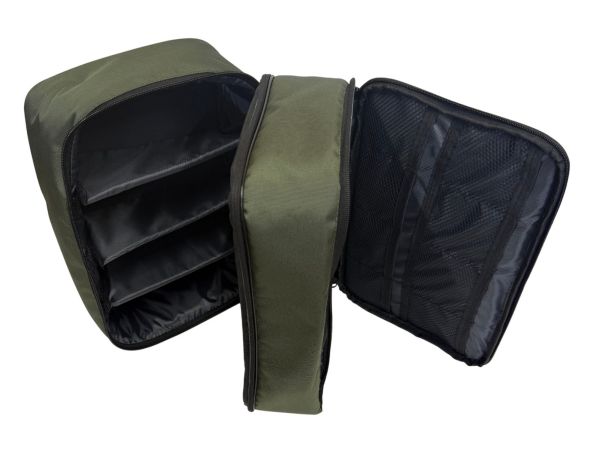 Сумка Molitrix для оснасток та технопланктону на товстолоба - Подвійна - 33x23x19 см - Олива