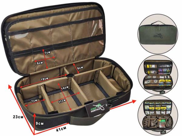 Сумка-органайзер Tackle Bag FFC для аксесуарів та годівниць - На 6 відділень - ПрофМонтаж