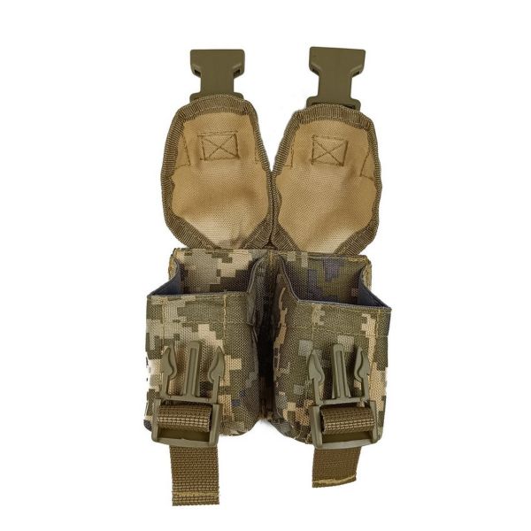 Сумка-підсумок бойова гранатна подвійна СПБ-Г - Вид 5 - Піксель ЗСУ ММ-14 - Закритого типу