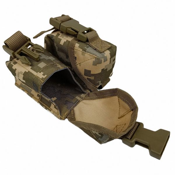 Сумка-підсумок бойова гранатна подвійна СПБ-Г - Вид 5 - Піксель ЗСУ ММ-14 - Закритого типу