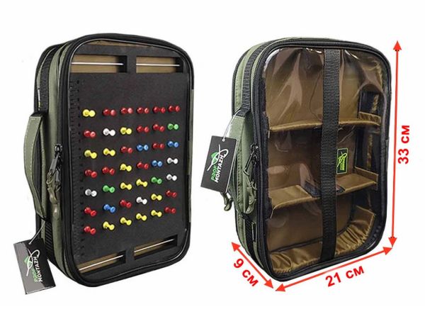 Сумка-Поводочница RIG-BOX ELITE - ПрофМонтаж - 2 отделения - 6 отсеков - 33x21x9 см - Хаки