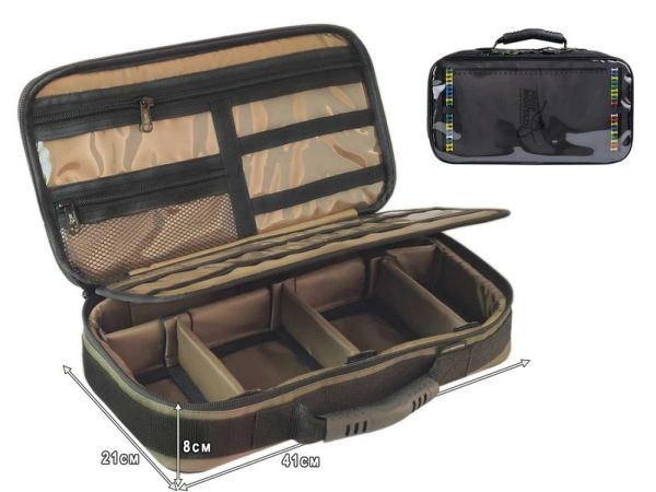 Сумка з поводочницею Multi-Bag FFC для аксесуарів та годівниць - ПрофМонтаж - 41x21x9 см - Хакі