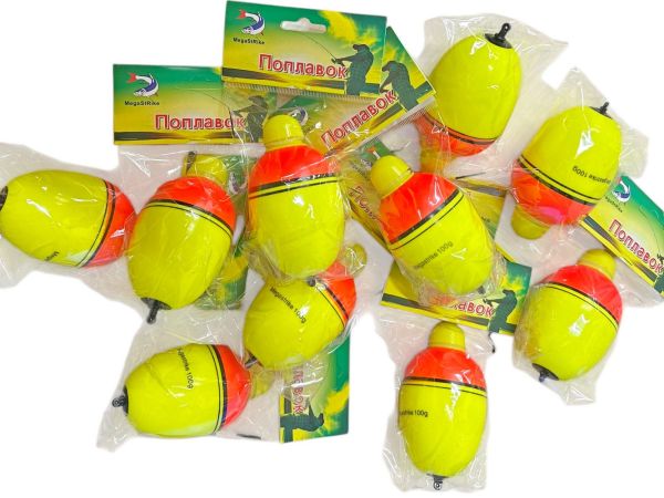 Світлодіодний поплавець Megastrike на товстолоба - Бочонок - Жовто-червоний
